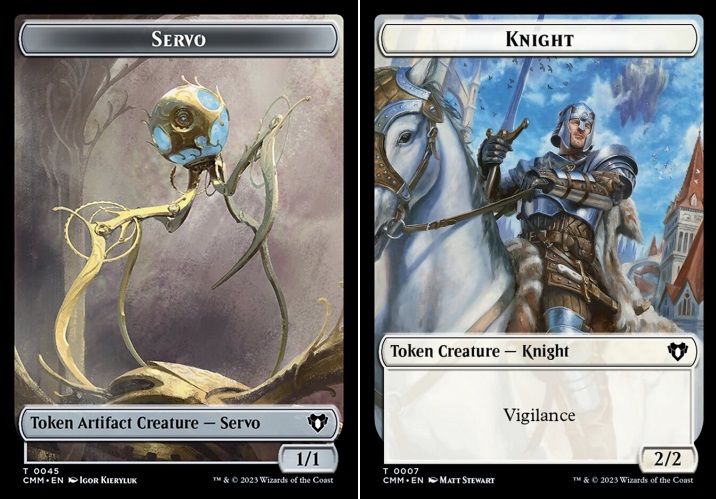 Servo (0045) // Knight (0007) Double-Sided Token - Foil