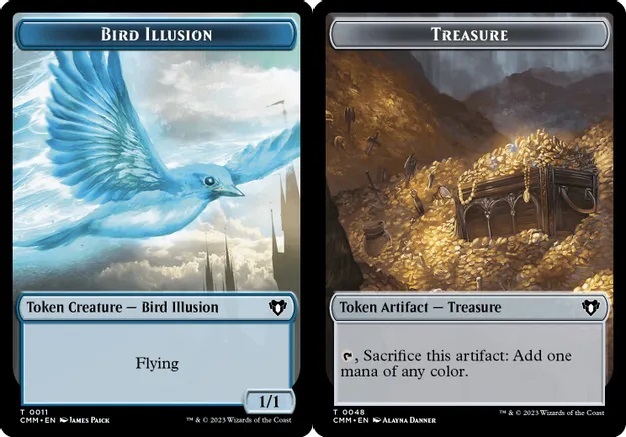 Bird Illusion (0011) // Treasure (0048) Double-Sided Token - Foil Bird Illusion (0011) // Treasure (0048) Double-Sided Token - Foil