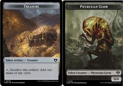 Treasure (0048) // Phyrexian Germ (0016) Double-Sided Token - Foil