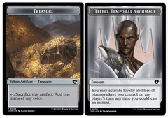 Treasure (0048) // Emblem - Teferi, Temporal Archmage (0053) Double-Sided Token