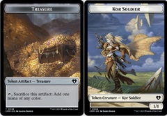 Treasure (0048) // Kor Soldier (0008) Double-Sided Token - Foil