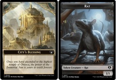 City's Blessing (0049) // Rat (0017) Double-Sided Token - Foil