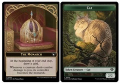 The Monarch (0050) // Cat (0030) Double-Sided Token - Foil