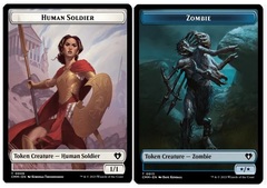 Human Soldier (0006) // Zombie (0013) Double-Sided Token - Foil