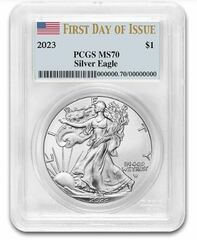 2023 American Silver Eagle MS-70 PCGS (First Day of Issue)