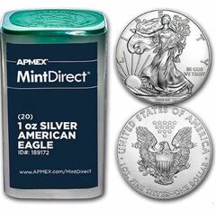 American Silver Eagles (Random Year, 20-Coin MintDirect Tube)