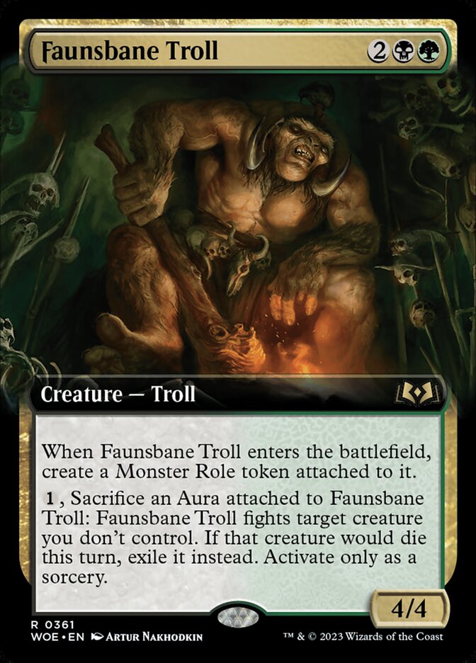 Faunsbane Troll - Foil - Extended Art