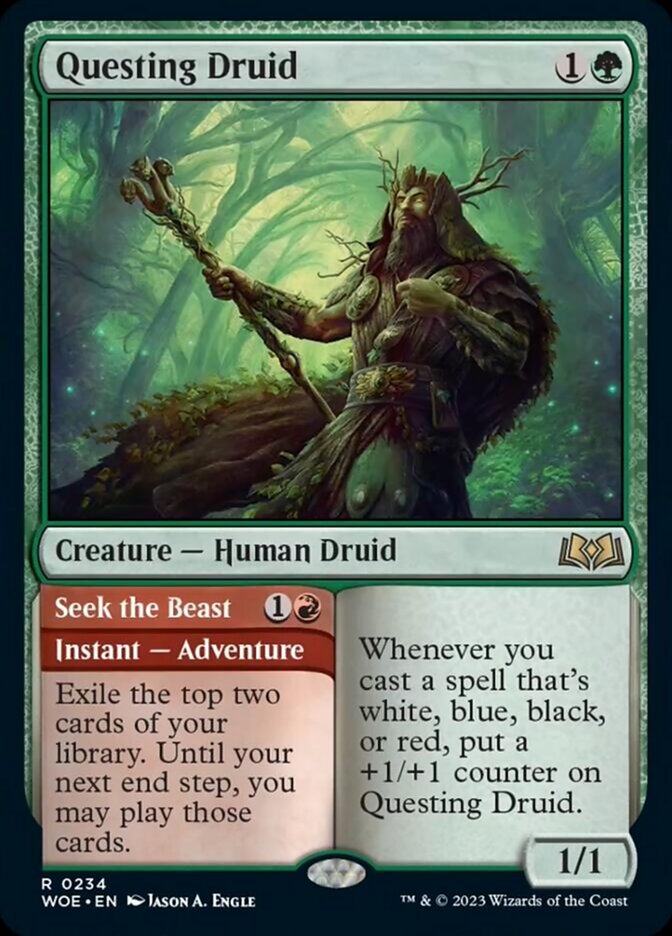 Questing Druid // Seek the Beast - Foil