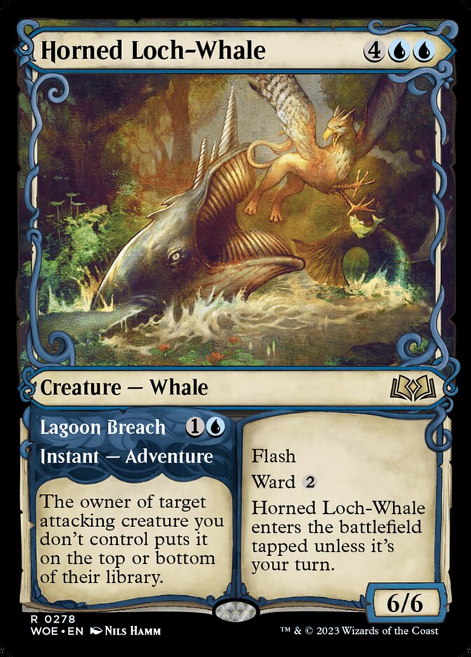 Horned Loch-Whale // Lagoon Breach - Foil - Showcase Horned Loch-Whale // Lagoon Breach - Foil - Showcase