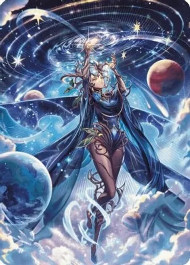 Omniscience Anime Art Card Light Play, English Magic the Gathering
