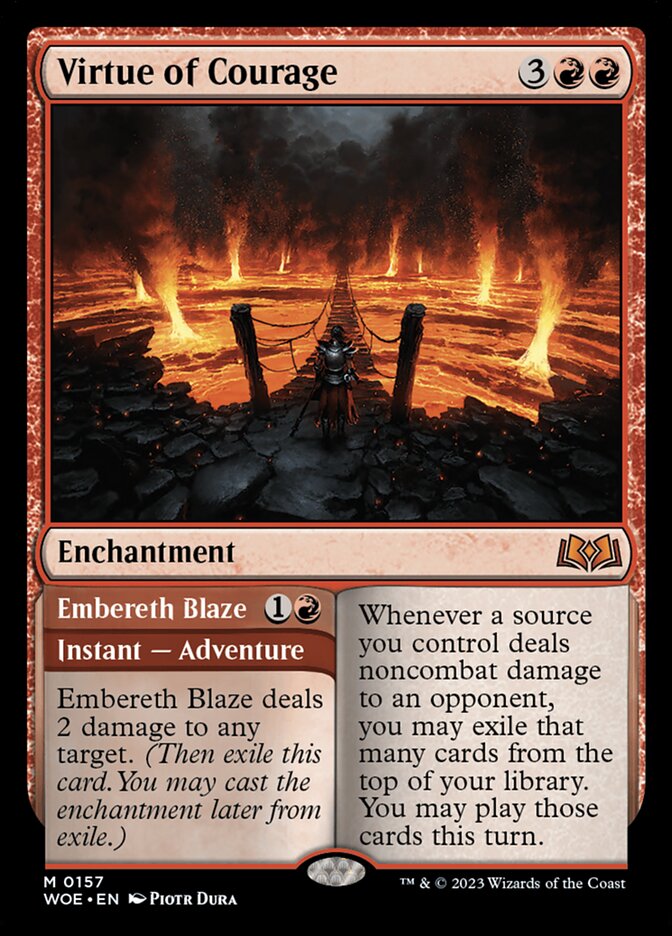 Virtue of Courage // Embereth Blaze - Foil