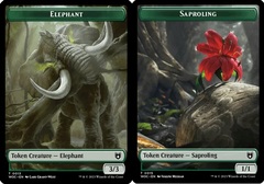 Elephant (0013) // Saproling (0015) Double-sided Token