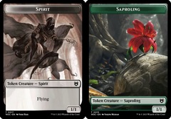 Spirit (0017) // Saproling (0015) Double-sided Token