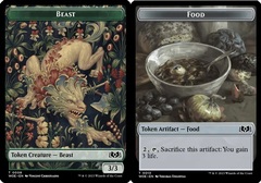 Beast (0008) // Food (0013) Double-Sided Token - Foil