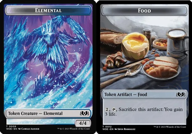 Elemental (0009) // Food (0012) Double-Sided Token - Foil