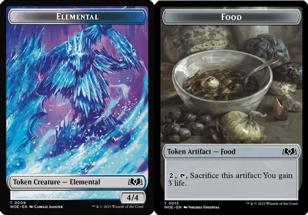 Elemental (0009) // Food (0013) Double-Sided Token - Foil