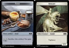 Food (0012) // Knight (0003) Double-Sided Token - Foil