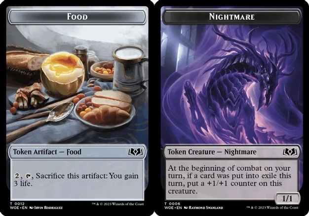 Food (0012) // Nightmare (0006) Double-Sided Token - Foil