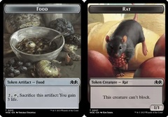 Food (0013) // Rat (0007) Double-Sided Token - Foil