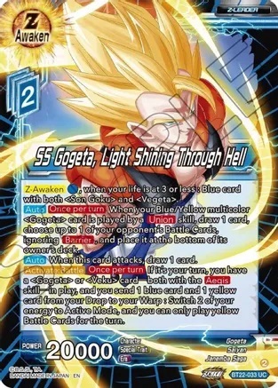 SS Gogeta, Light Shining Through Hell - BT22-033 - UC