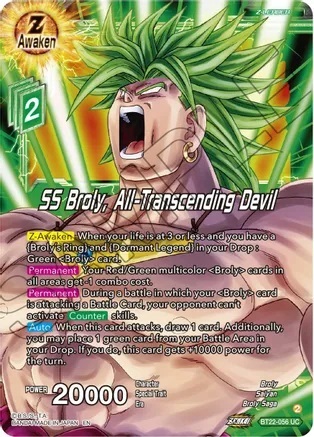 SS Broly, All-Transcending Devil - BT22-056 - UC