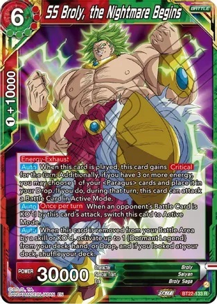 SS Broly, the Nightmare Begins - BT22-133 - R - Foil