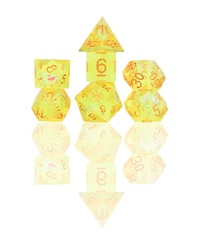 Sharp Yellow Fairy Dice Set