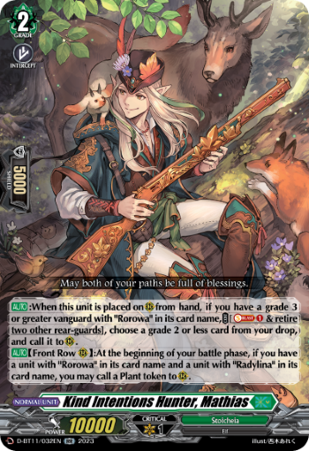 Kind Intentions Hunter, Mathias - D-BT11/032EN - RR