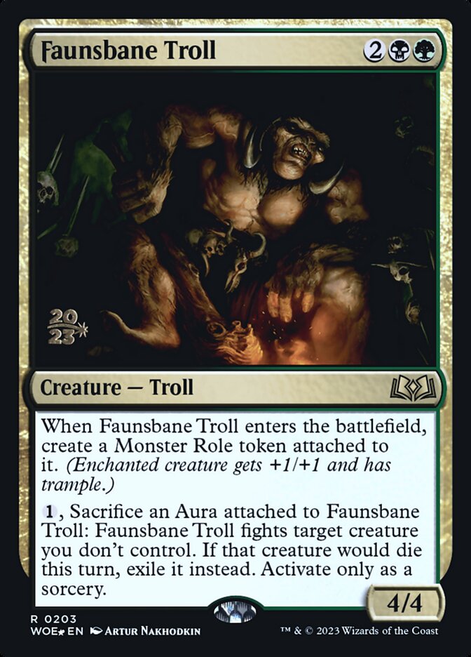 Faunsbane Troll - Foil - Prerelease Promo