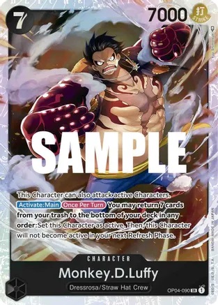 Monkey.D.Luffy - OP04-090 - SR - Foil