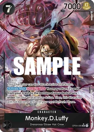 Monkey.D.Luffy - OP04-090 - SR - Alternate Art - Foil