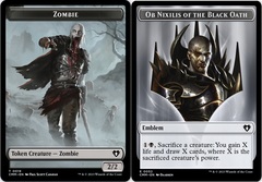 Zombie (0019) // Emblem - Ob Nixilis of the Black Oath (0052) Double-Sided Token