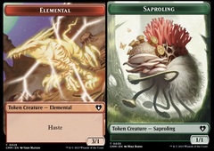 Elemental (0025) // Saproling (0035) Double-Sided Token