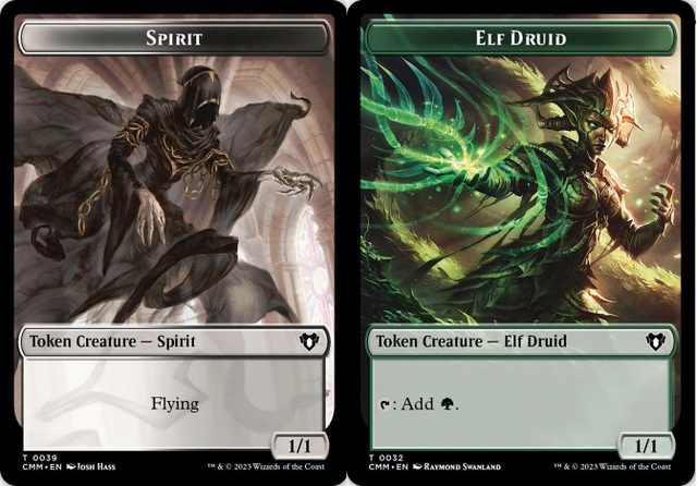 Spirit (0039) // Elf Druid (0032) Double-Sided Token