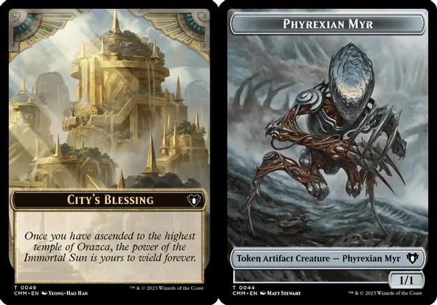 Citys Blessing (0049) // Phyrexian Myr (0044) Double-Sided Token