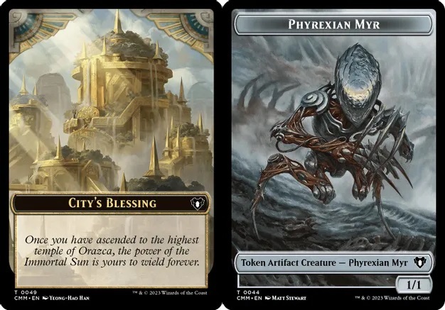 Citys Blessing (0049) // Phyrexian Myr (0044) Double-Sided Token