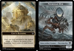 City's Blessing (0049) // Phyrexian Myr (0044) Double-Sided Token