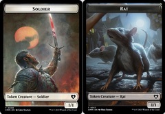 Soldier (0009) // Rat (0017) Double-Sided Token