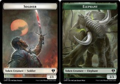 Soldier (0009) // Elephant (0031) Double-Sided Token