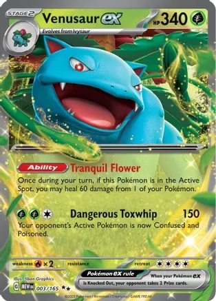 Venusaur ex - 003/165 - Double Rare