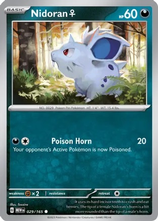 Nidoran F - 029/165 - Common - Reverse Holo