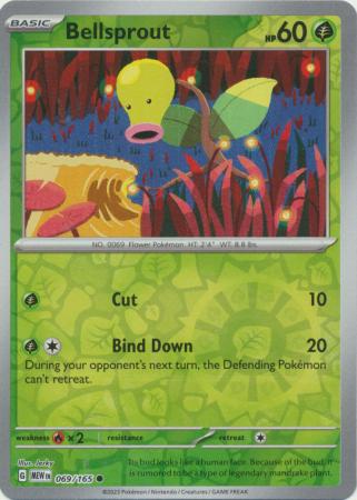 Bellsprout - 069/165 - Common - Reverse Holo