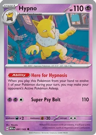 Hypno - 097/165 - Uncommon - Reverse Holo