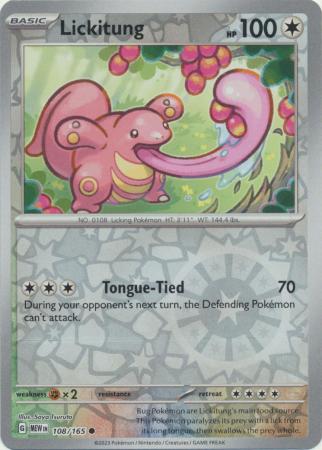 Lickitung - 108/165 - Common - Reverse Holo Lickitung - 108/165 - Common - Reverse Holo