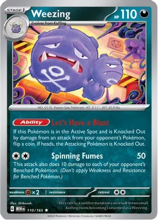 Weezing - 110/165 - Holo Rare