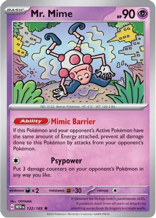 Mr. Mime - 122/165 - Holo Rare