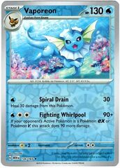 Vaporeon - 134/165 - Holo Rare - Reverse Holo