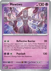 Mewtwo - 150/165 - Holo Rare - Reverse Holo