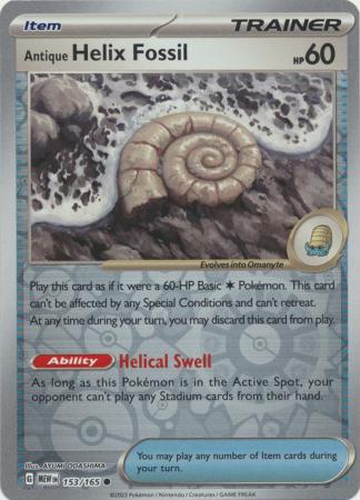 Antique Helix Fossil - 153/165 - Common - Reverse Holo