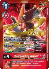 Shoutmon (King Version) - BT12-011 - U (2023 Regionals Finalist) - Foil